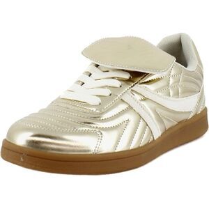 Steve Madden MADR06S1 Madrid Synthetic Rubber Sneaker For Women - Gold, Size 5.5